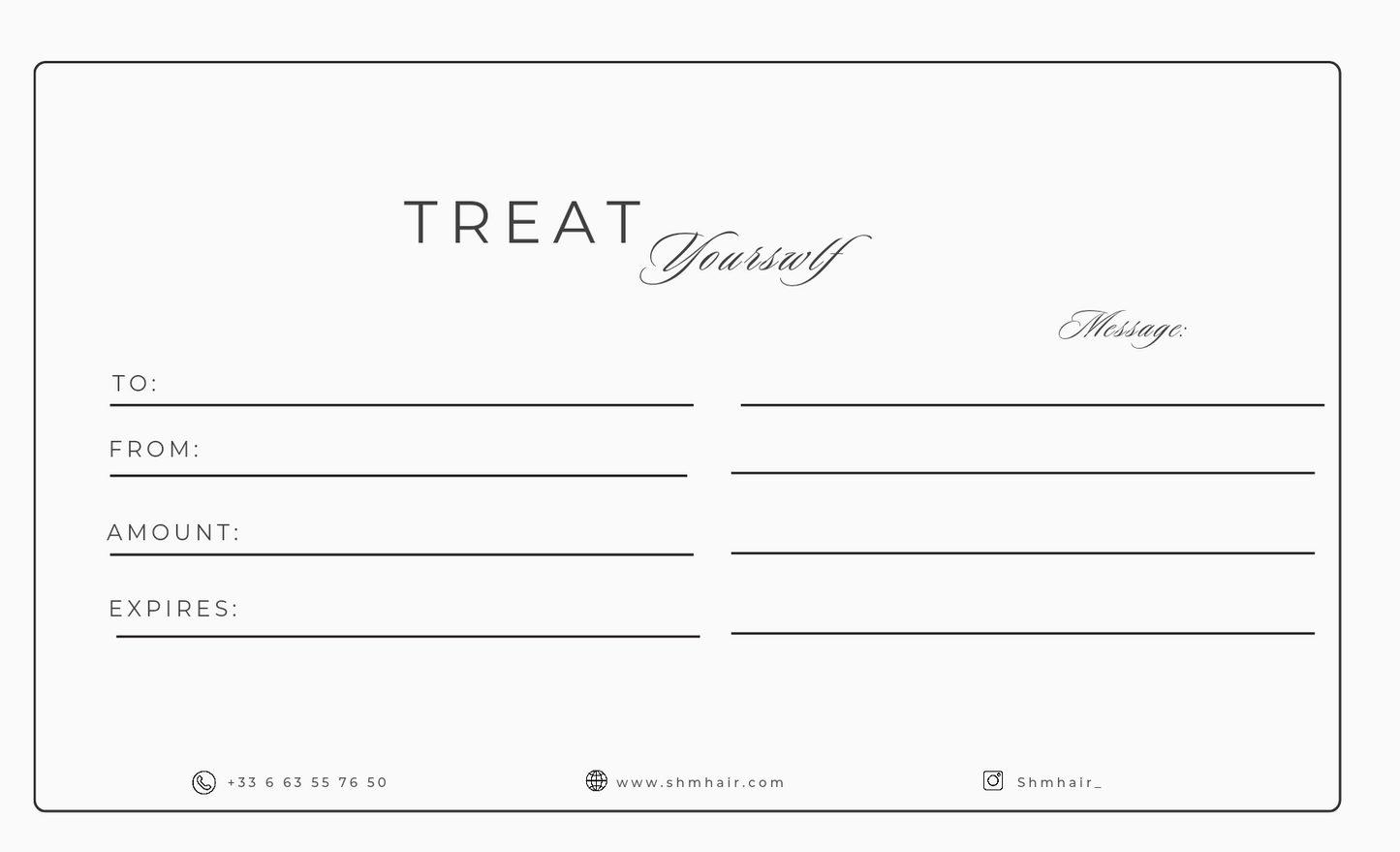 HAIR TREATMENT GIFT CARD